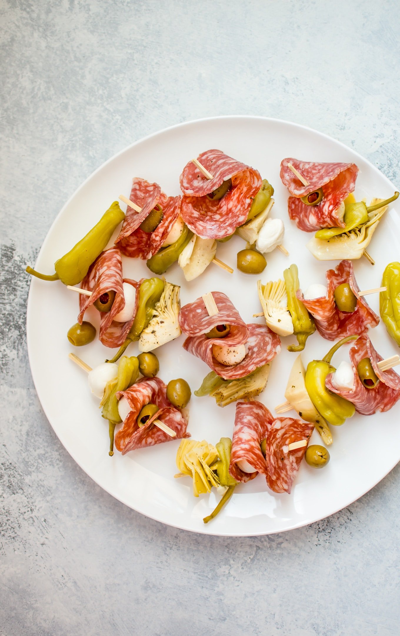 Easy Antipasto Skewers • Salt & Lavender