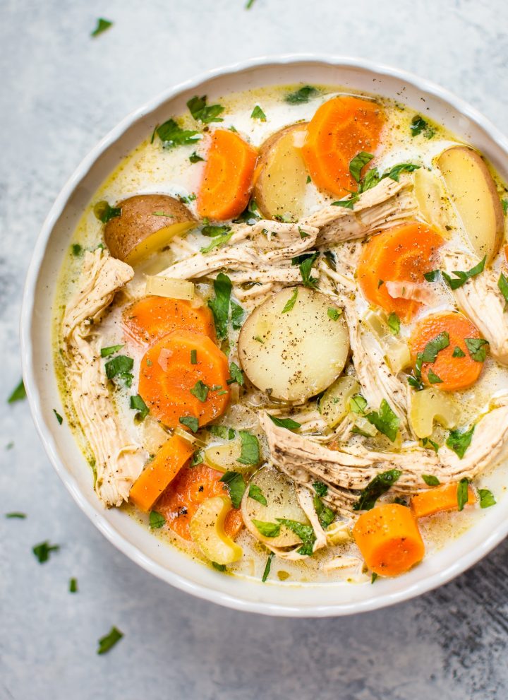 This easy leftover turkey soup recipe is fast, easy, and healthy. Full of veggies and flavor!