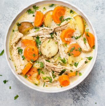 This easy leftover turkey soup recipe is fast, easy, and healthy. Full of veggies and flavor!