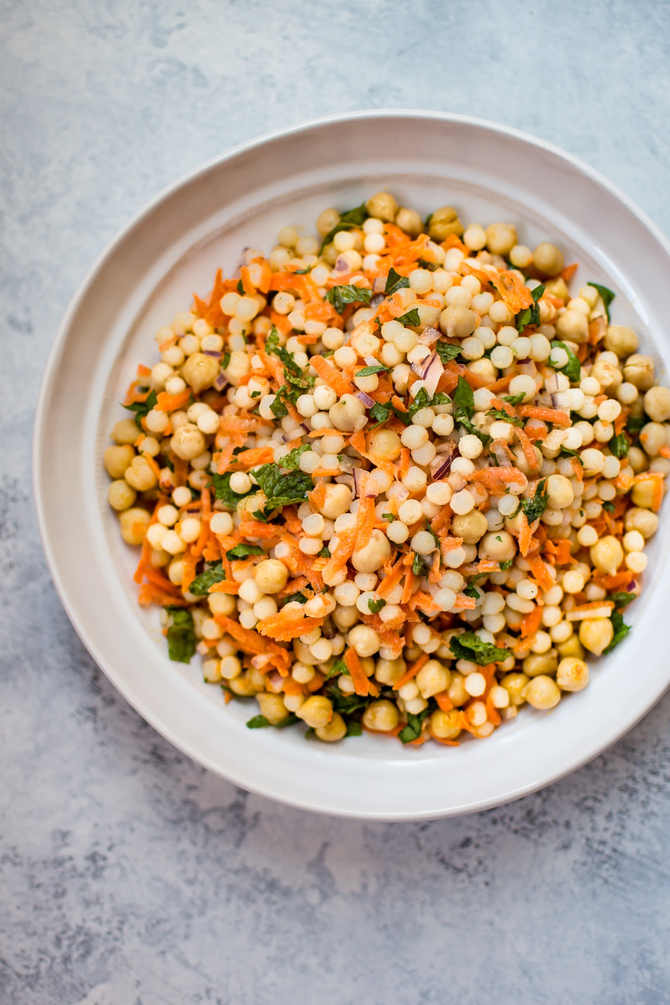 Israeli Couscous Salad with Chickpeas • Salt & Lavender