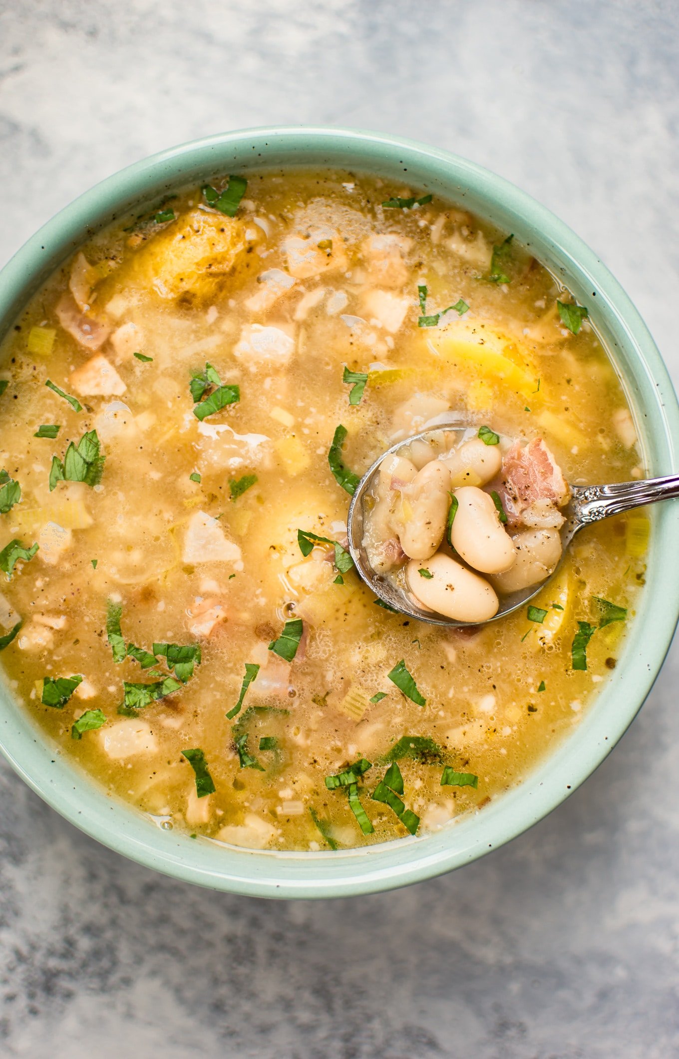 White Bean and Potato Soup with Pancetta • Salt & Lavender