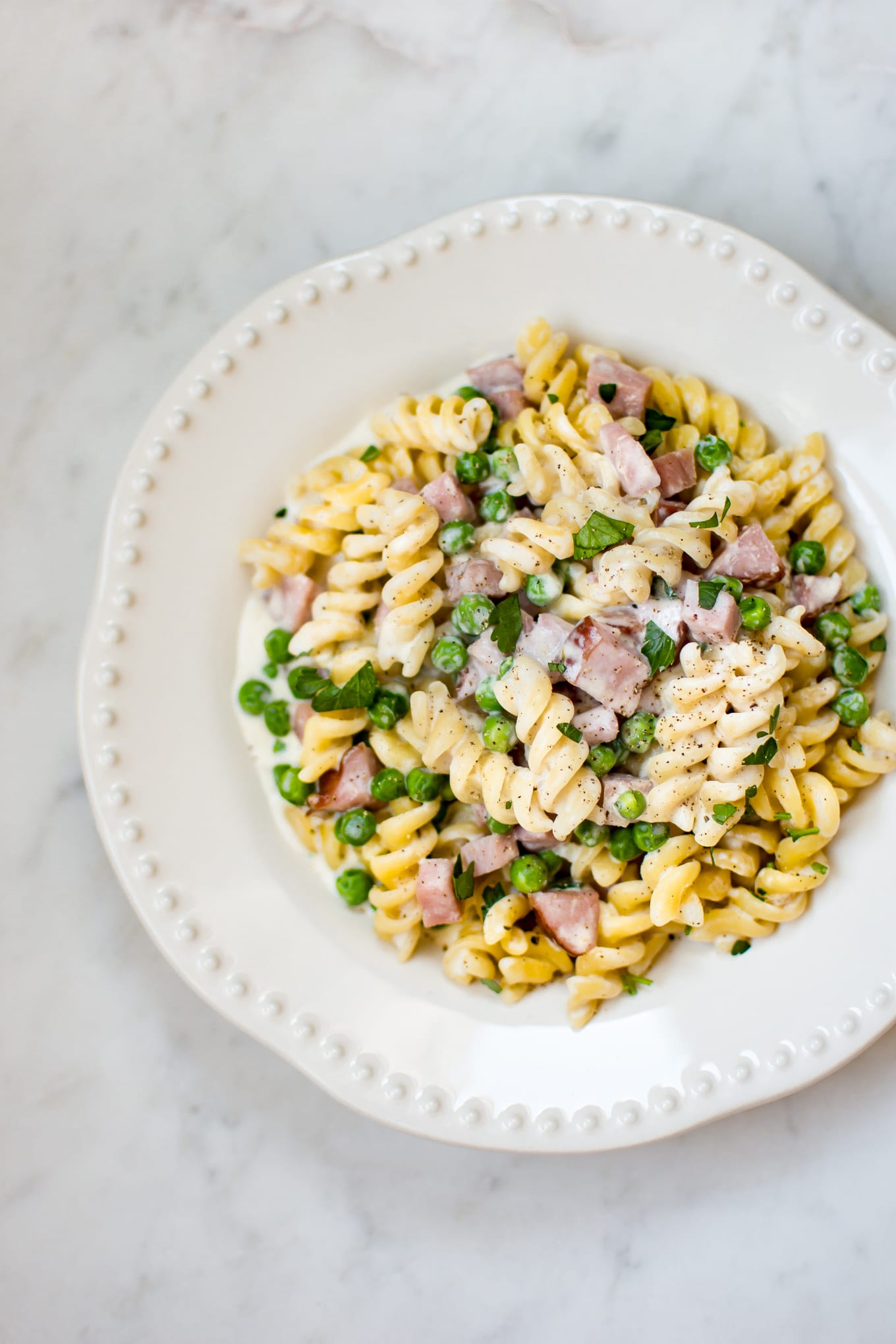 One Pot Ham And Pea Pasta Salt Lavender