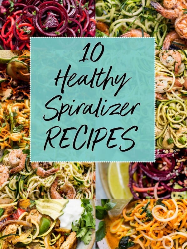 These 10 healthy spiralizer recipes are easy, delicious, low-carb, and simple to make. You just need a spiralizer and you're on your way!