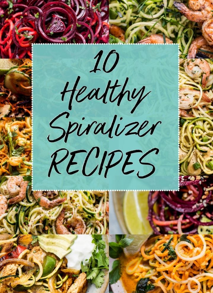 These 10 healthy spiralizer recipes are easy, delicious, low-carb, and simple to make. You just need a spiralizer and you're on your way!