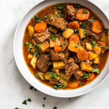 This Crockpot beef stew recipe is simple, hearty, and totally delicious. It's a comforting classic dish that the whole family will love.