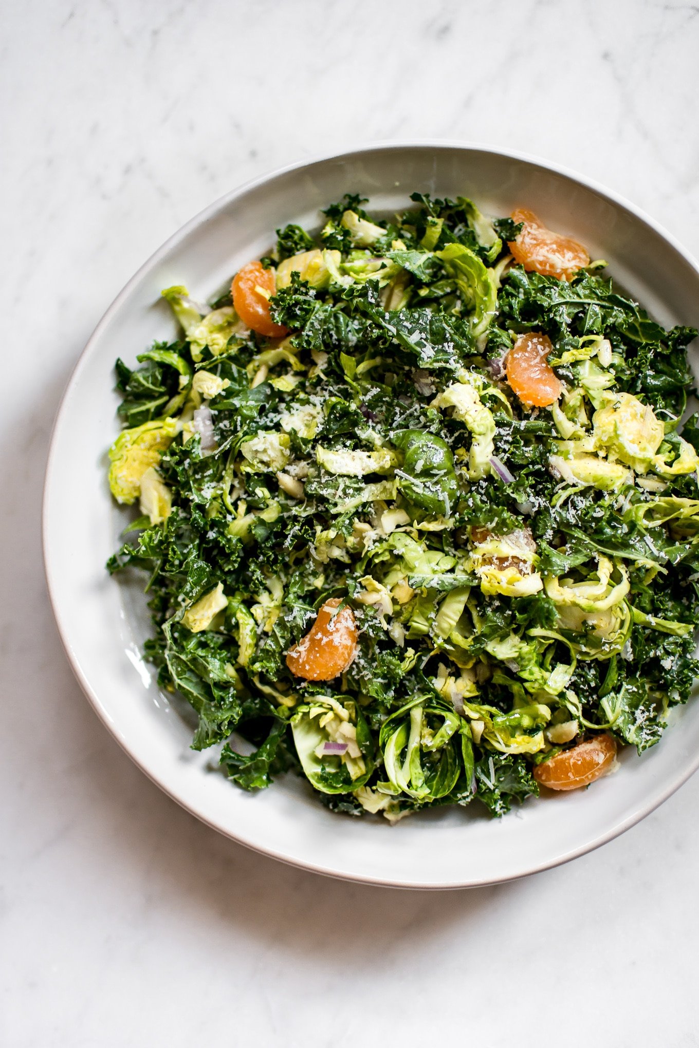 Shredded Kale and Brussels Sprouts Salad • Salt & Lavender