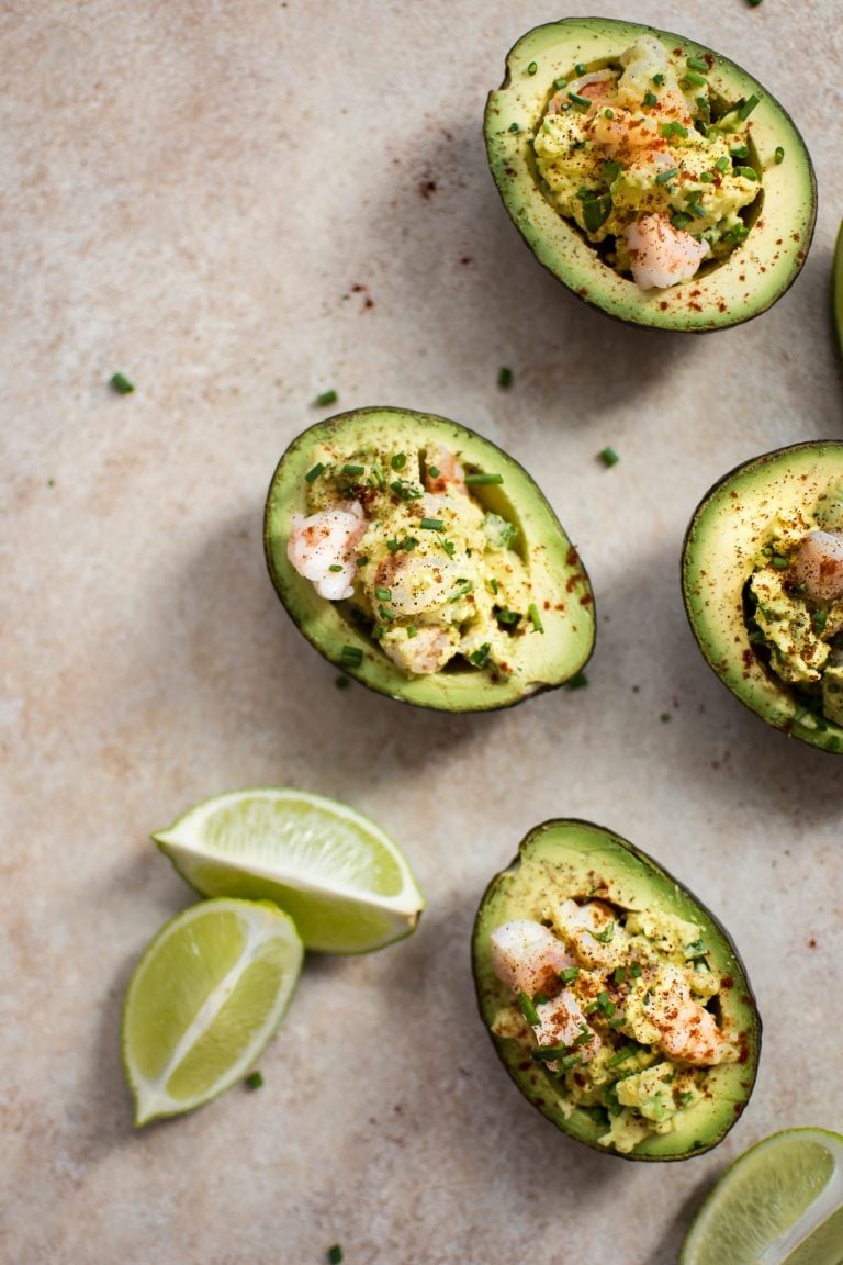 Healthy Shrimp Stuffed Avocado • Salt & Lavender