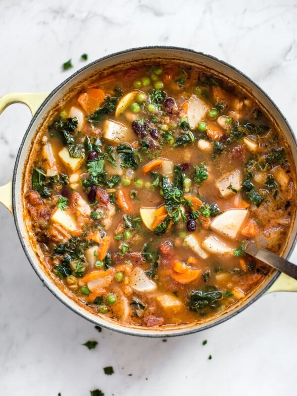 This easy vegetable and bean soup comes together quickly and makes a healthy and hearty meal. You can easily customize it with whatever veggies you have on hand.