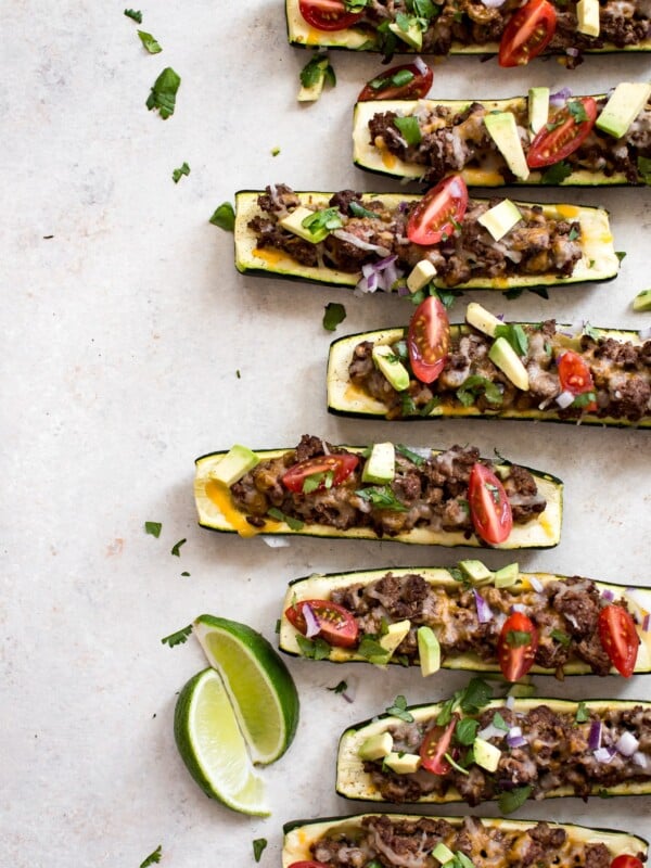 These taco zucchini boats are fun low-carb way to enjoy your favorite taco flavors!