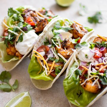 These blackened shrimp tacos are healthy, fast, and packed with flavor! They're the perfect way to shake up Taco Tuesday at your house. 