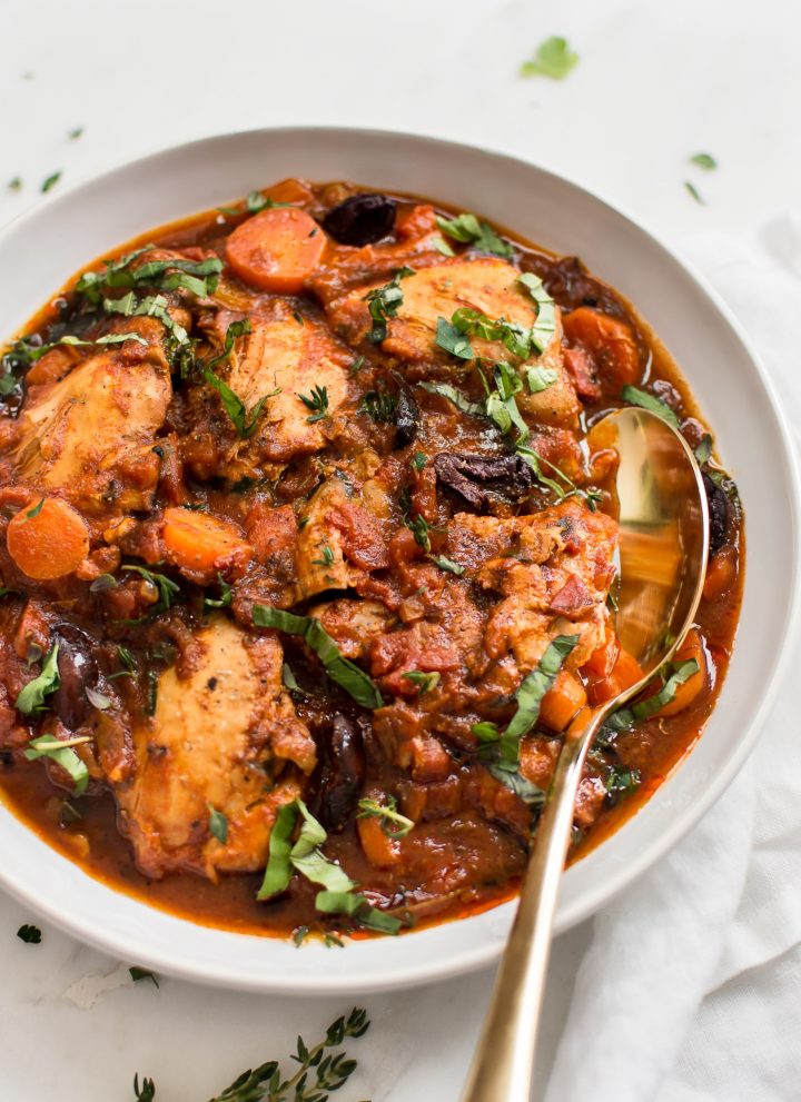 Yes, you can make authentic Italian Chicken Cacciatore in the Instant Pot! This electric pressure cooker Chicken Cacciatore recipe is healthy, easy, and has that delicious traditional taste. You can make it with boneless chicken thighs or chicken breasts if you wish. You will love this classic rustic chicken recipe!
