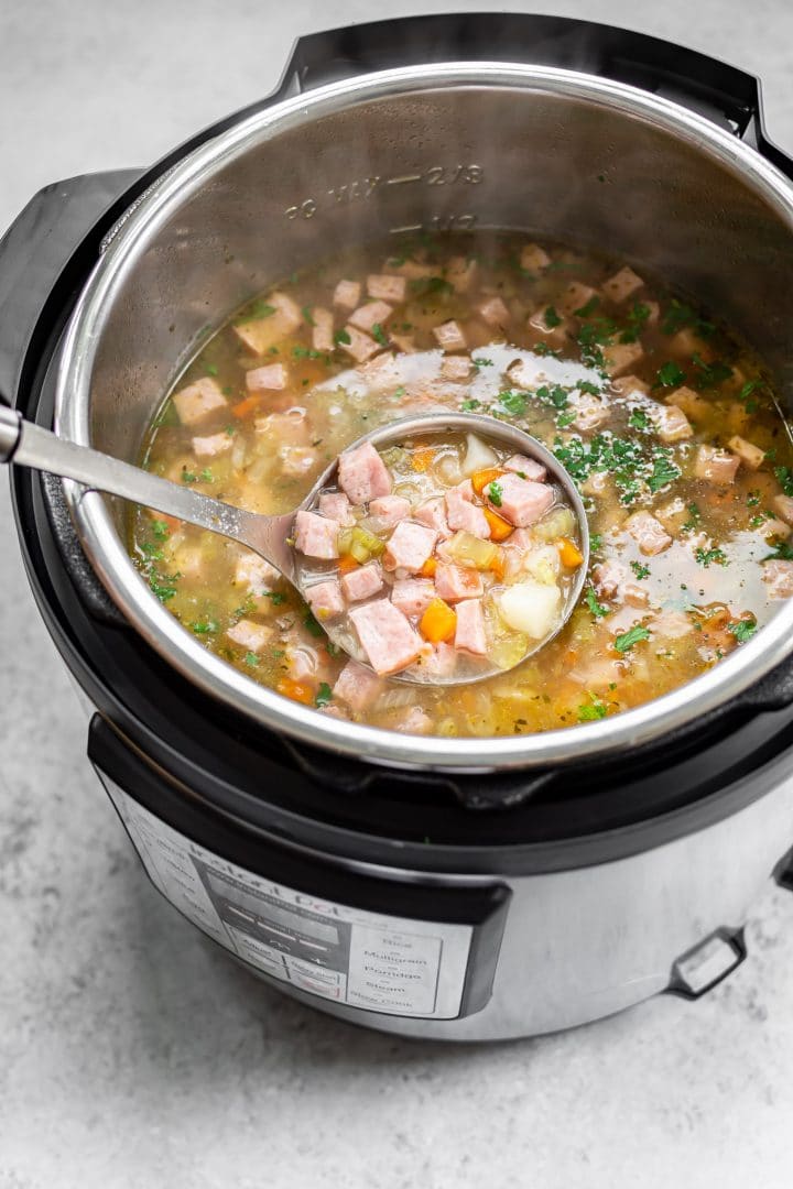 ham and potato soup in the Instant Pot