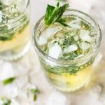 close up of a mint julep