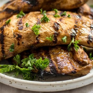 This balsamic chicken marinade is ready in 5 minutes and uses everyday pantry ingredients. This marinade makes the best grilled chicken!