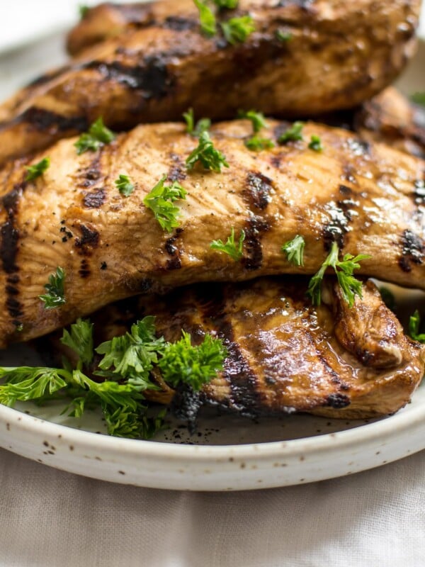 This balsamic chicken marinade is ready in 5 minutes and uses everyday pantry ingredients. This marinade makes the best grilled chicken!