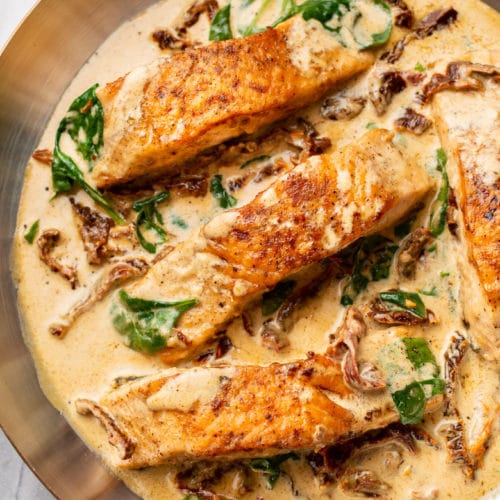 Creamy Tuscan Salmon Recipe • Salt & Lavender
