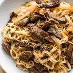 This easy Asian stove top beef and noodles recipe is quick and simple. You will love this homemade version over take-out!