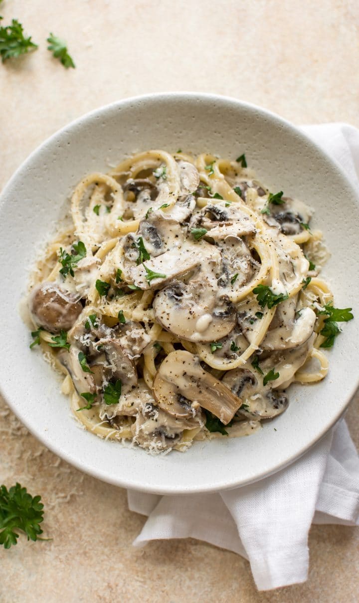 Creamy Mushroom Pasta • Salt & Lavender