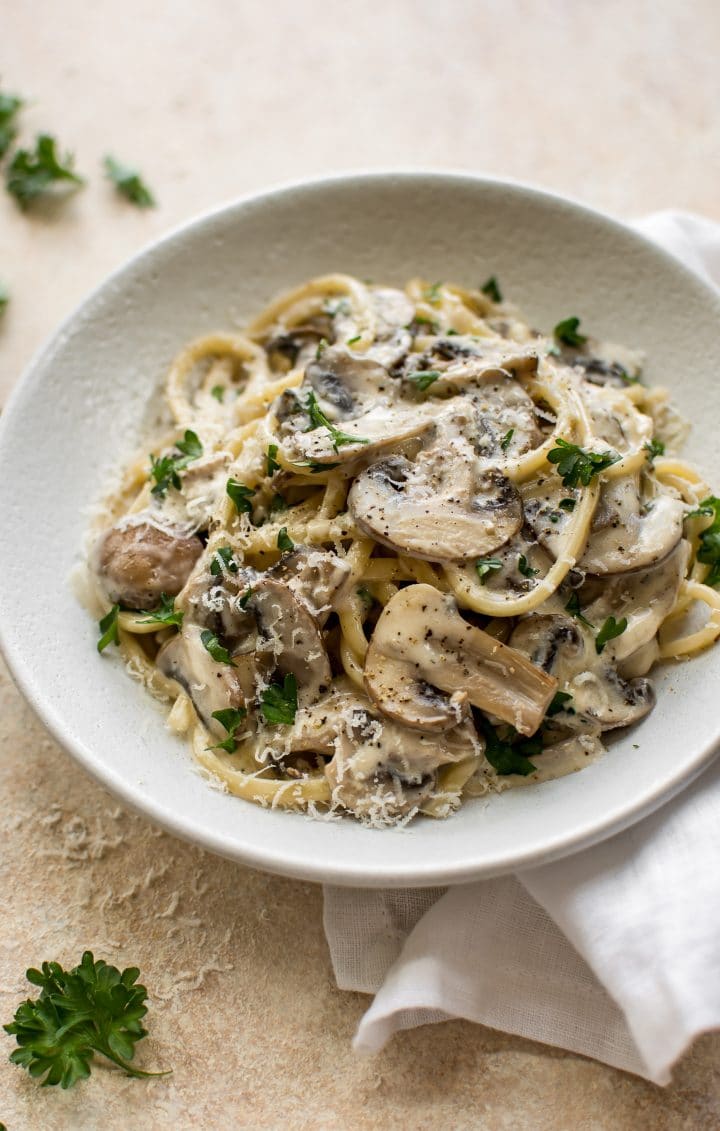 Creamy Mushroom Pasta • Salt & Lavender