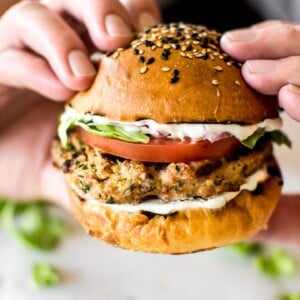 These healthy ground turkey burgers are moist and flavorful and have the best fresh seasoning blend. It's simple to learn how to make turkey burgers on the grill!