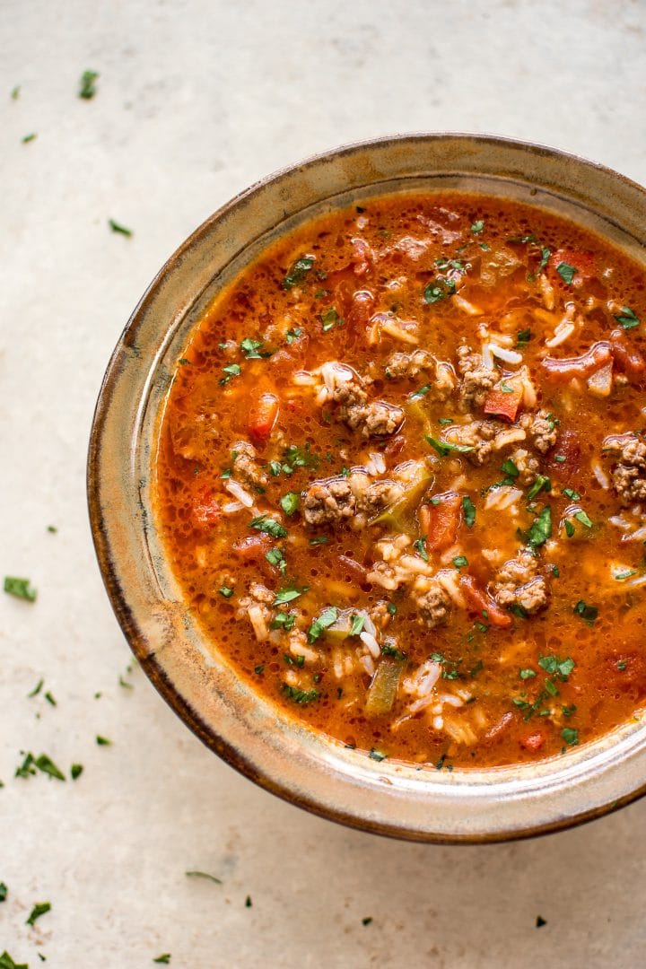 Easy Stuffed Pepper Soup Recipe • Salt & Lavender