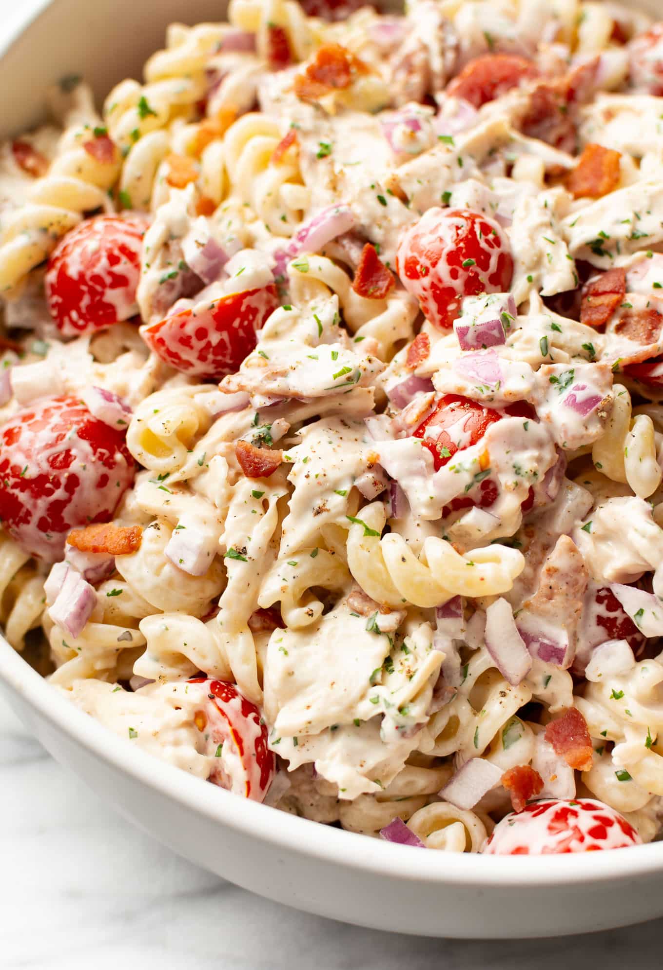 Chicken Ranch Pasta Salad