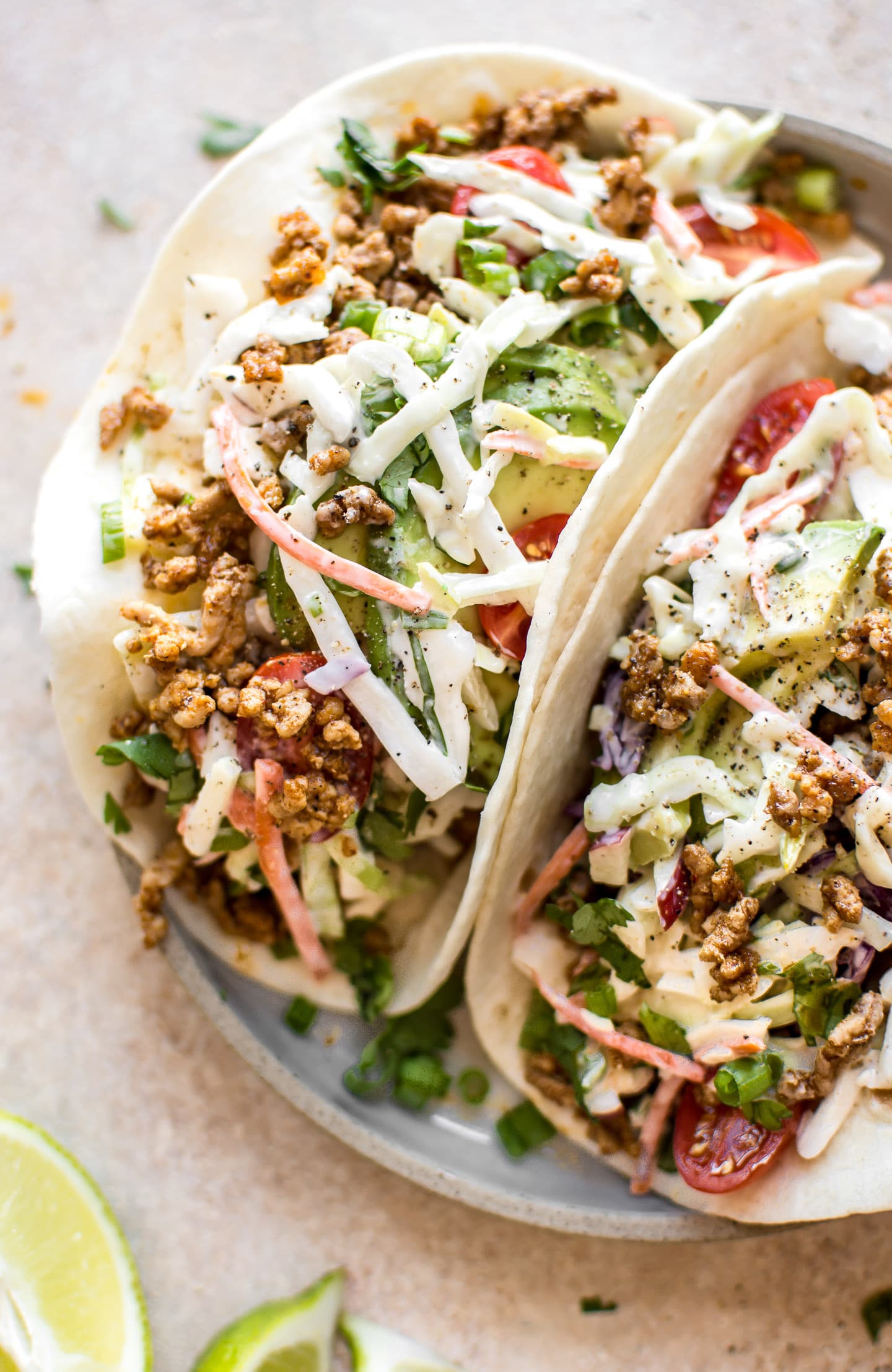 Ground Pork Tacos with Apple Slaw image