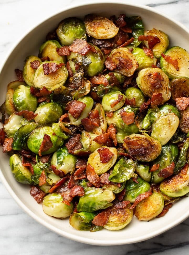 a bowl of brussels sprouts