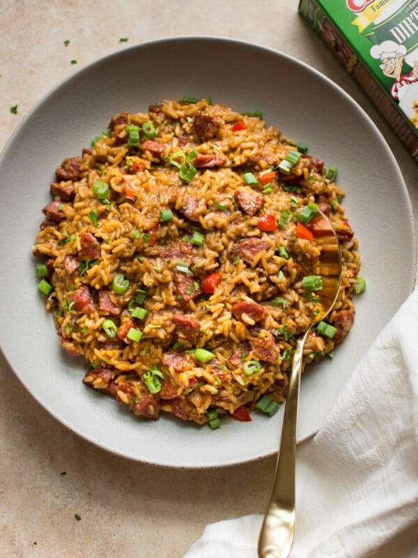 Delicious dirty rice dressing made with Tony Chachere's! The perfect easy holiday side dish with a Creole twist!