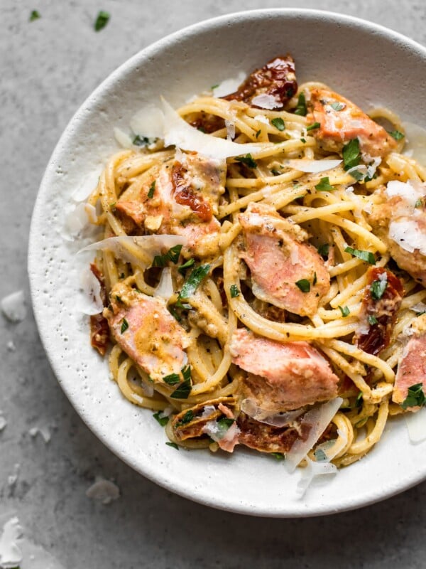 This creamy Cajun salmon pasta is full of flavor with a touch of spice! The perfect easy weeknight dinner that's good enough for guests.