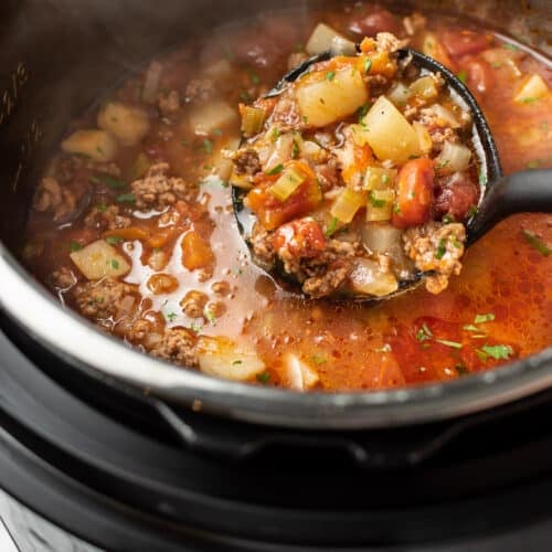 Instant Pot Hamburger Soup • Salt & Lavender