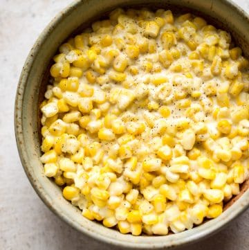 This fast and easy creamed corn recipe is sure to please the whole family. This comforting side dish is perfect for any occasion! 
