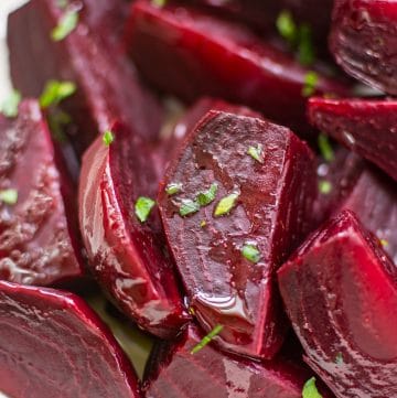 These Instant Pot beets are easy, healthy, and delicious! It's so easy to make beets in the electric pressure cooker. Let me show you how!