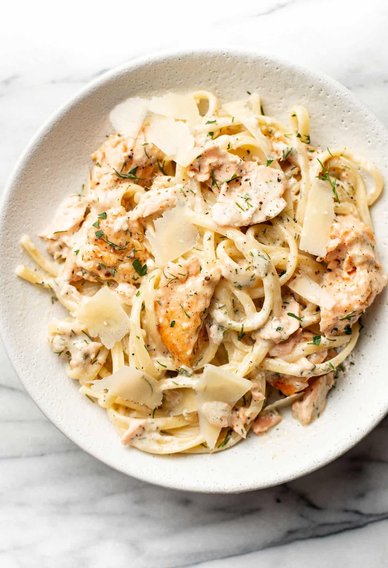 Lemon Dill Salmon Pasta