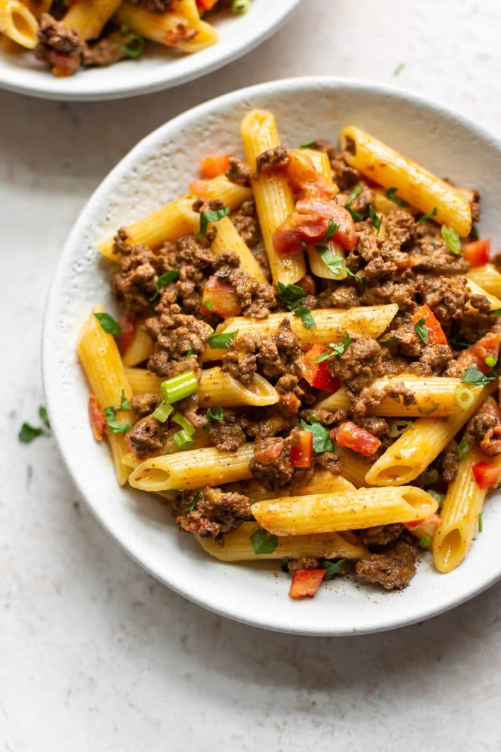 Easy Cheesy Taco Pasta • Salt & Lavender