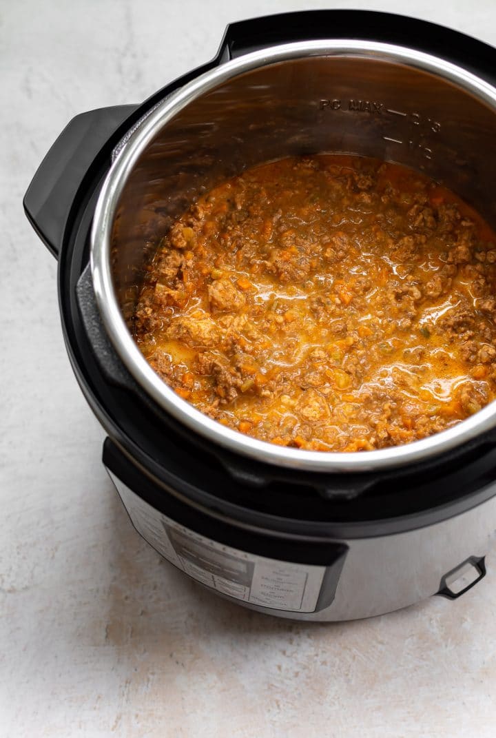Ragu pictured in the Instant Pot