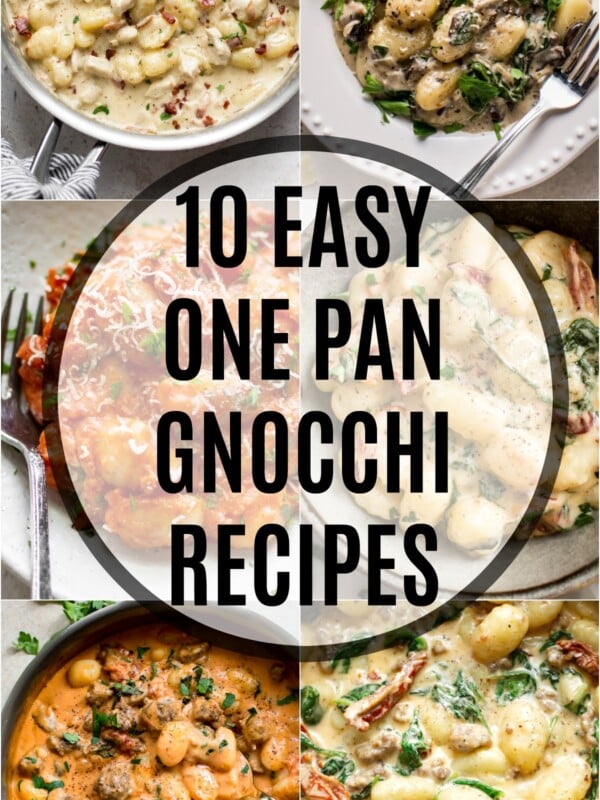 collage for 10 easy gnocchi recipes