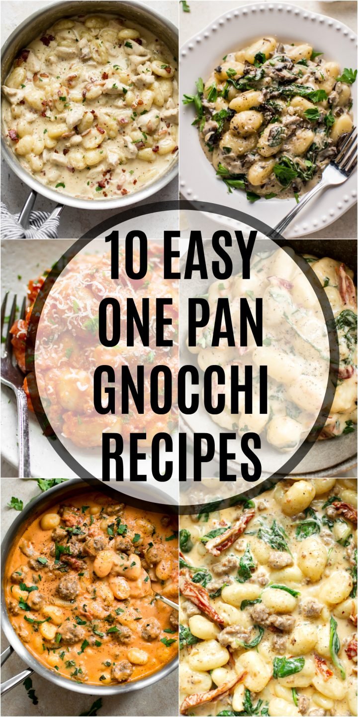 collage for 10 easy gnocchi recipes