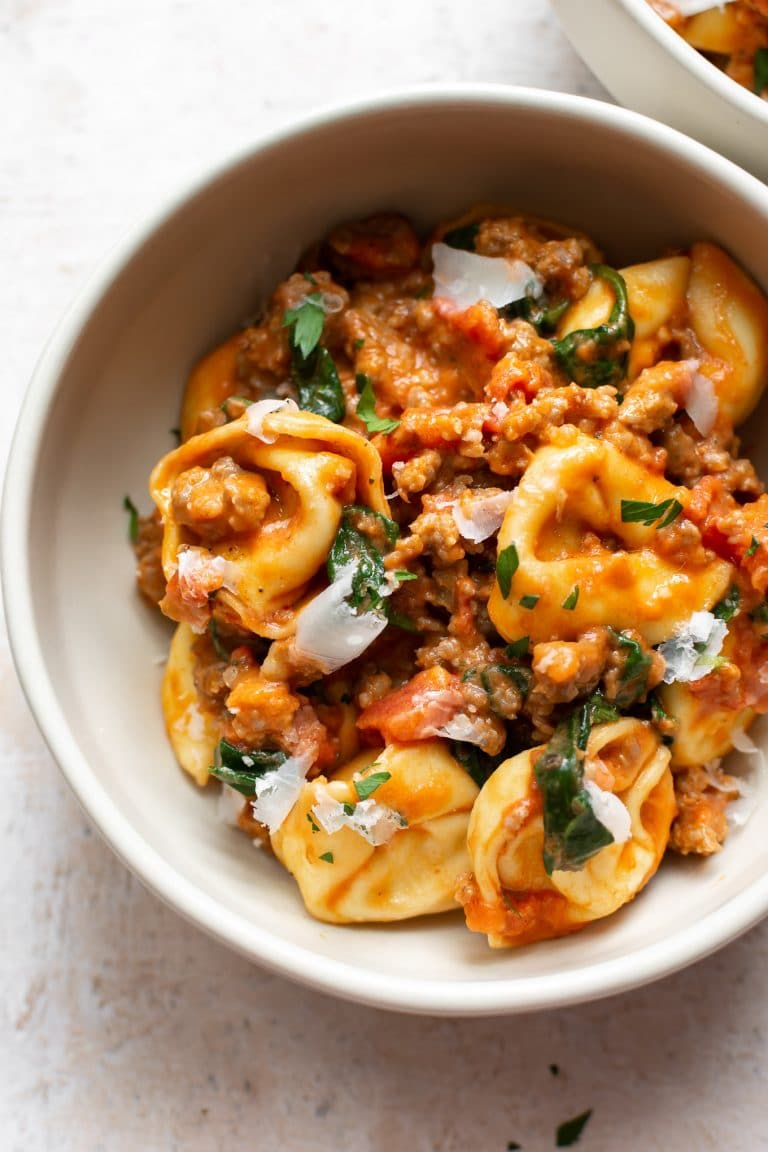 One Pan Tortellini with Sausage • Salt & Lavender