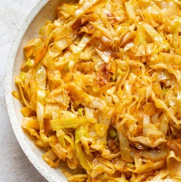 fried cabbage in a serving bowl