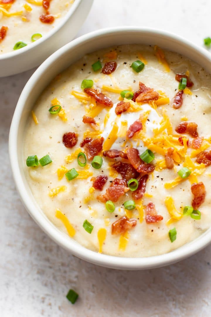 Easy Baked Potato Soup • Salt & Lavender