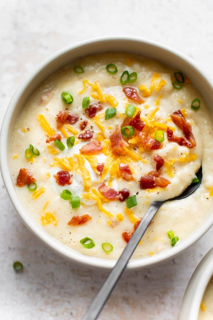 Easy Baked Potato Soup • Salt & Lavender