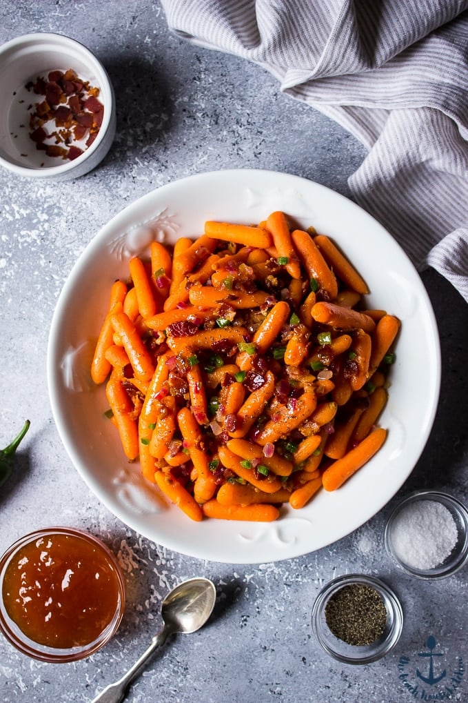 apricot and jalapeno glazed carrots