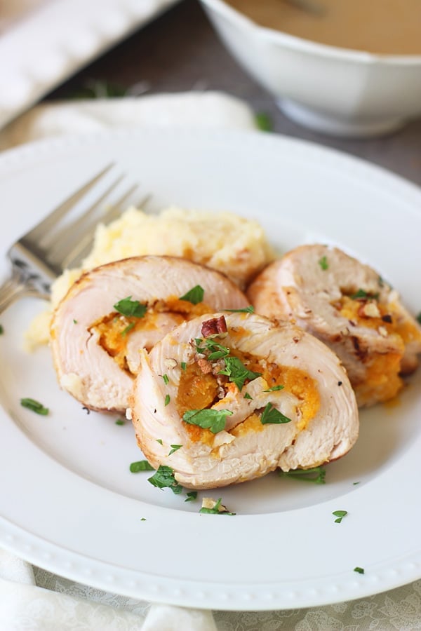 butternut squash turkey roulade