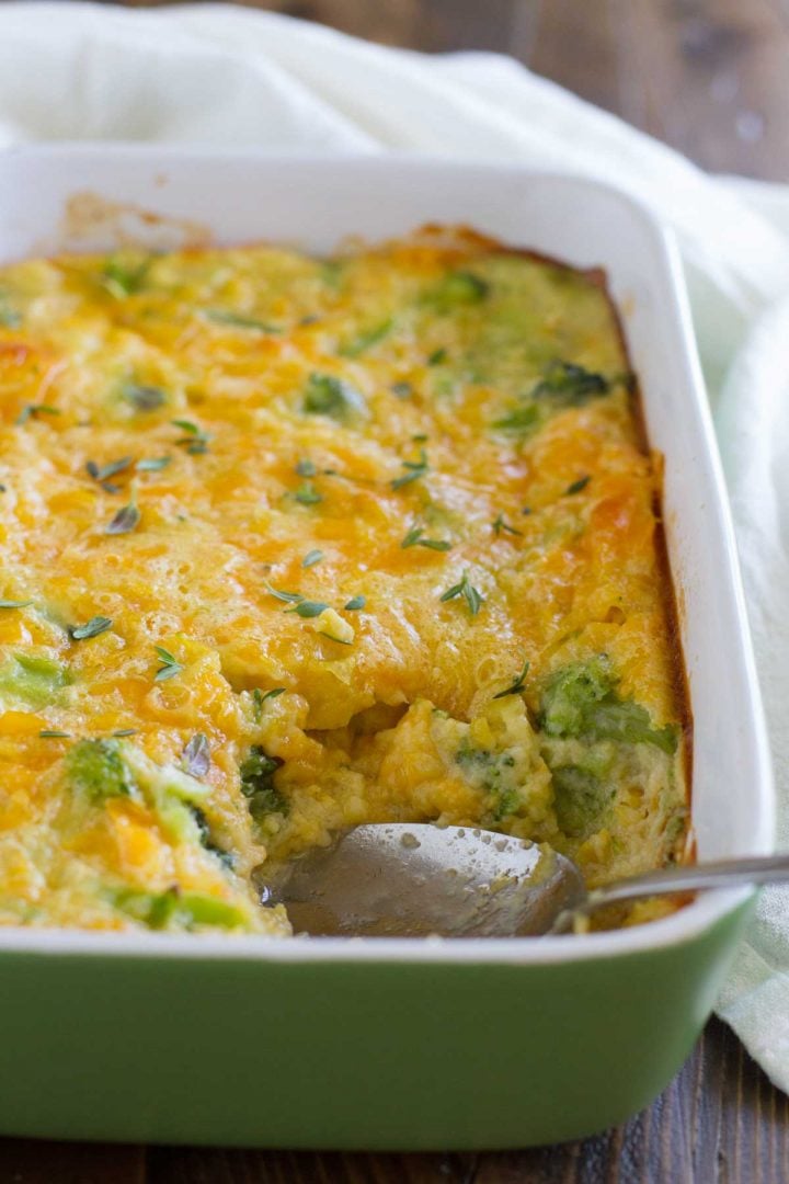 scalloped corn and broccoli