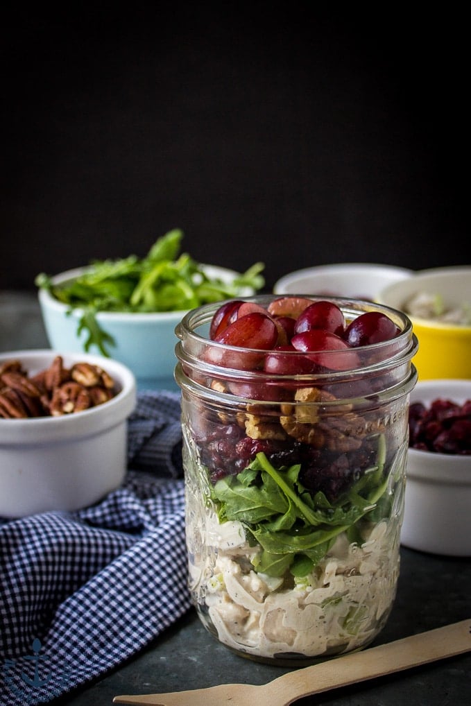 turkey salad in a jar (meal prep)