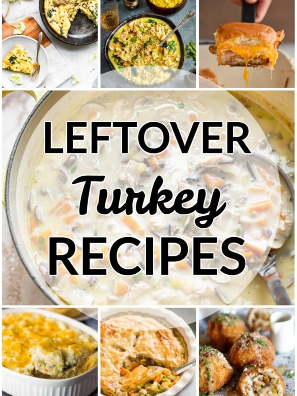 leftover turkey recipes collage