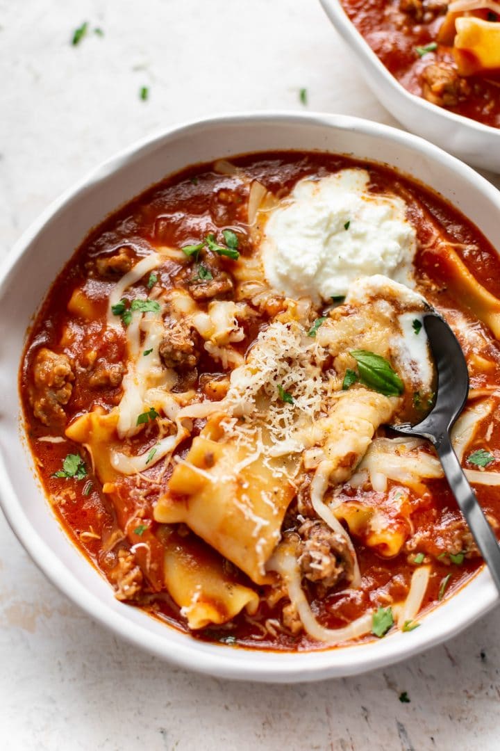 Easy Lasagna Soup Recipe • Salt & Lavender