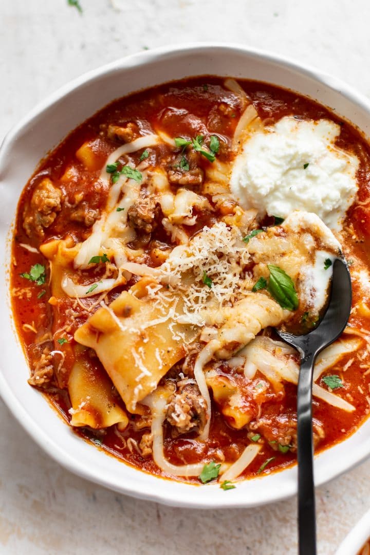 Easy Lasagna Soup Recipe • Salt & Lavender