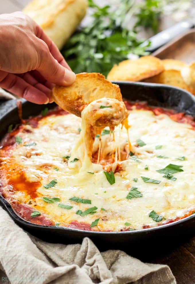 skillet chicken parmesan dip